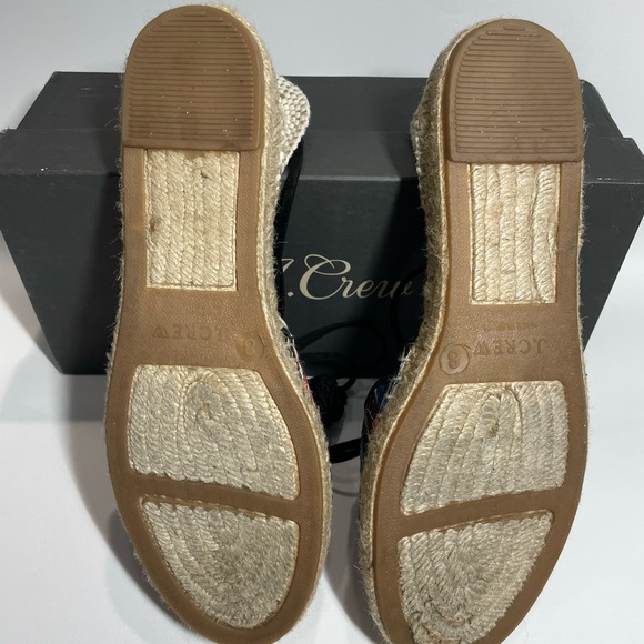 Pre Loved J Crew Baja Raffia Espadrilles Red, Green, Black G4199 Sz 8 - Picture 3 of 12